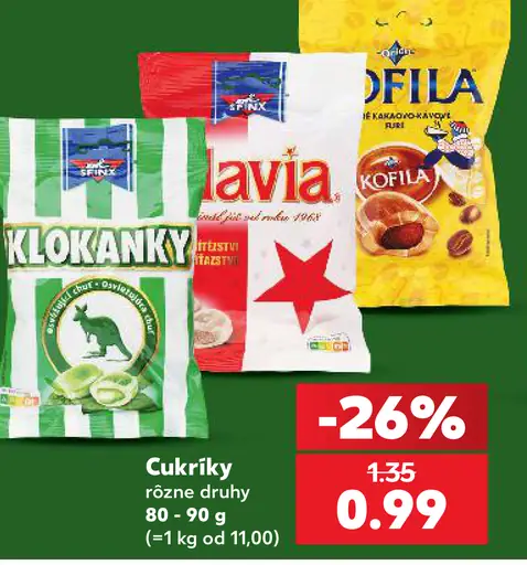 K-Classic cukríky rôzne druhy
