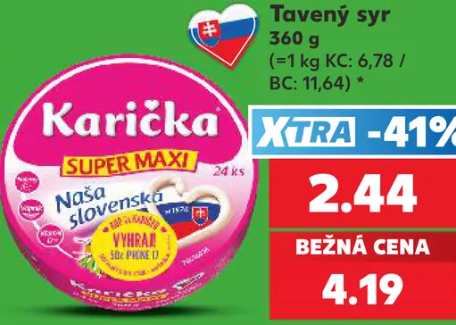 Karička črievko Tavený syr