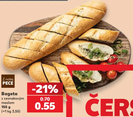 Z našej pece – bageta s cesnakovým maslom