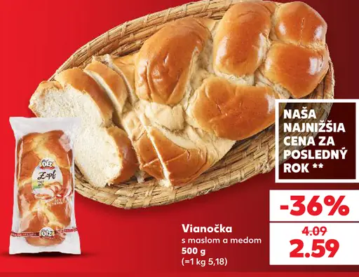 Vianočka s maslom a medom