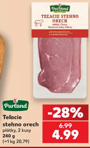 Purland Telacie stehno orech plátky