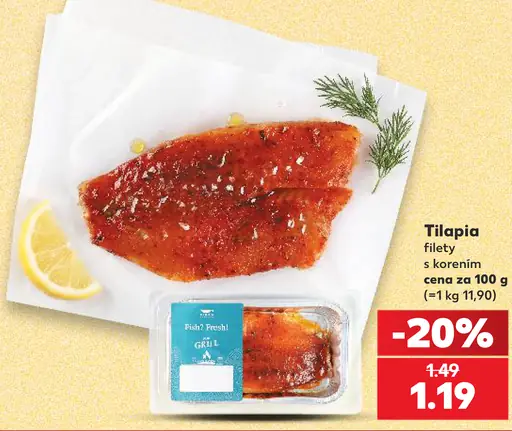 Tilapia filety s korením