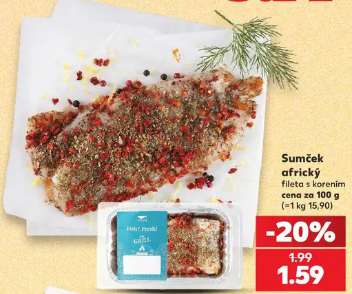 Sumček africký fileta s korením
