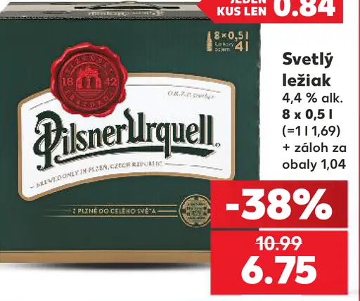 Pilsner Urquell Pivo ležiak svetlý