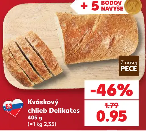 Z našej pece kváskový chlieb Delikates