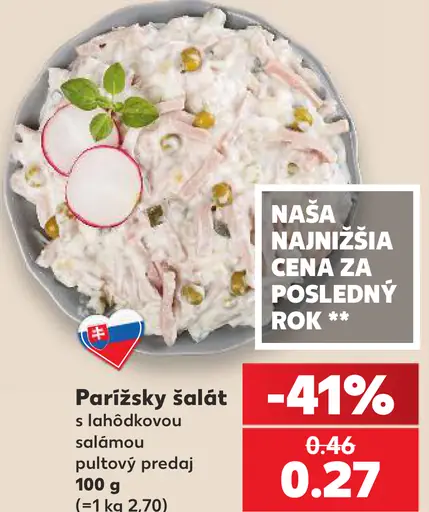 Parížsky šalát s lahôdkovou salámou