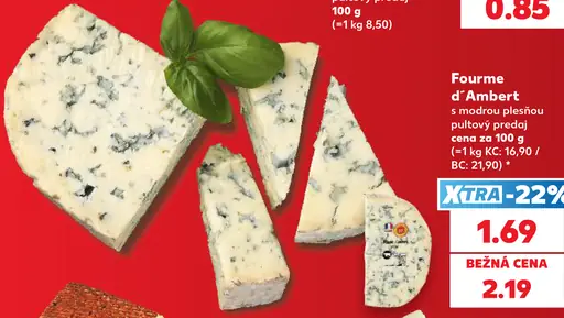 Fourme d’Ambert s modrou plesňou