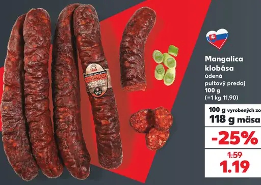 Mangalica klobása údená
