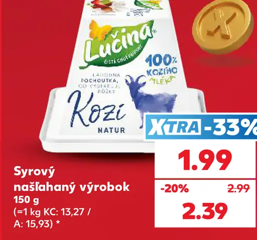 Lučina Kozí natur syrový nátierkový výrobok