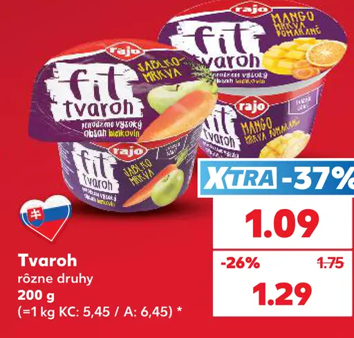 Rajo Fit tvaroh rôzne druhy