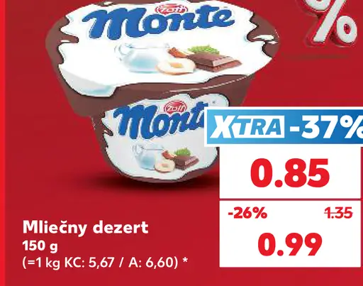 Rajo Monte mliečny dezert