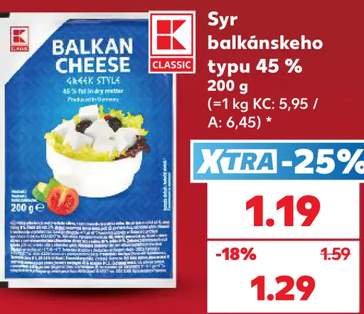 Syr balkánskeho typu 45 %