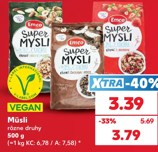 Emco Super Müsli rôzne druhy