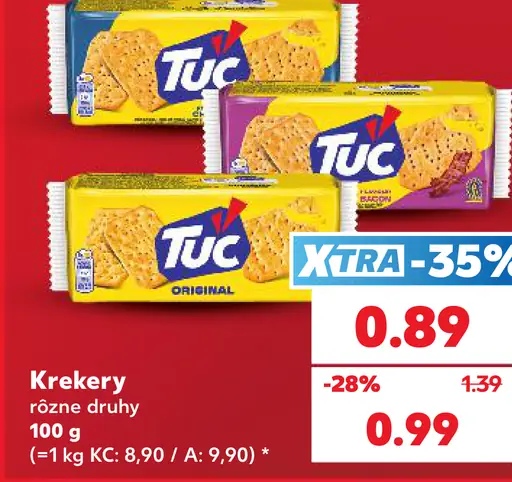 Tuc krekery rôzne druhy