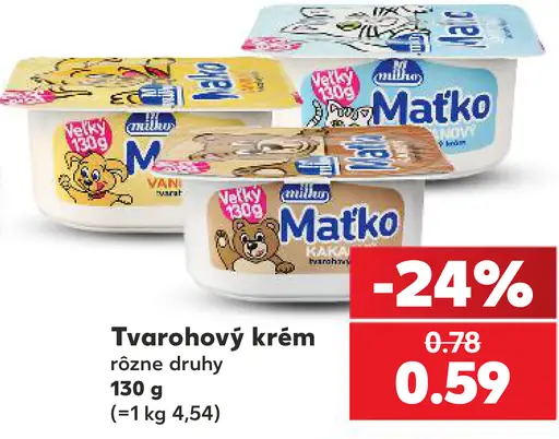 Milko Maťko smotanový tvarohový krém