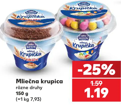Kunín mliečna krupica, rôzne druhy