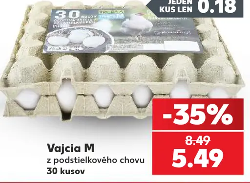 Vajcia M zo podstielkového chovu