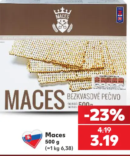 Maces Bezkvasové pečivo
