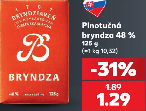 Plnotučná bryndza 48%