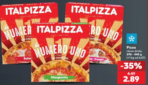 Italpizza pizza, rôzne druhy