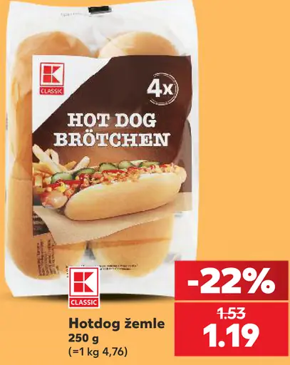 K-Classic Hotdog Žemle