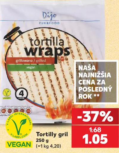 Dijo tortilly na gril, vegan
