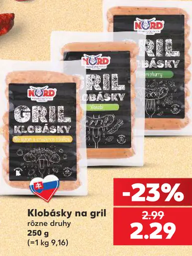 Nord klobásky na gril