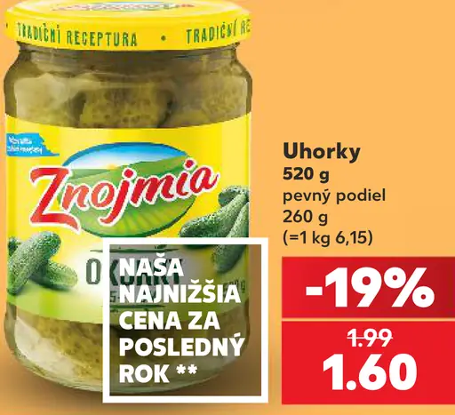 Znojmia uhorky, pevný podiel