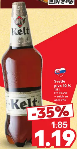 Kelt Svetlé výčapné pivo 10%