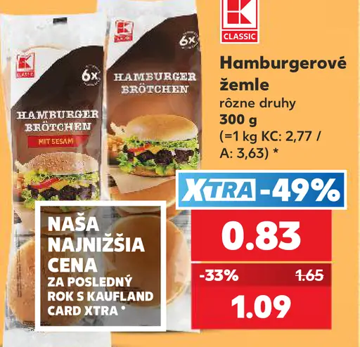 K-Classic Hamburgerové žemle