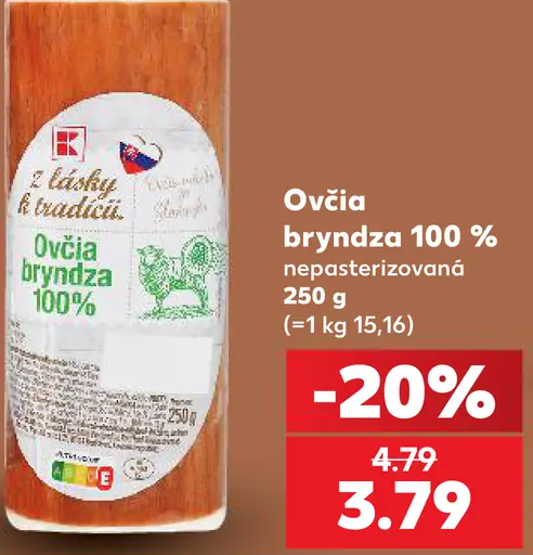 Ovčia bryndza 100% nepasterizovaná