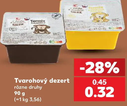 Tvarohový dezert rôzne druhy