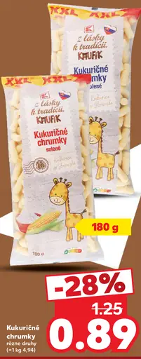 Z lásky k tradícii – kukuričné chrumky, rôzne druhy