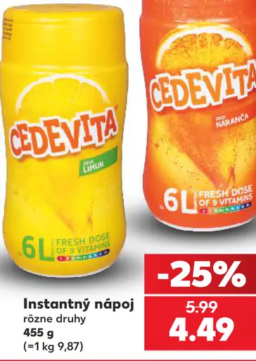 Cedevita instantný nápoj citrón