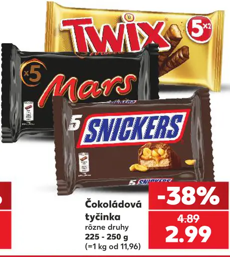 Twix čokoládová tyčinka