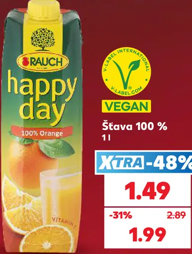Rauch Happy Day 100% pomarančová šťava