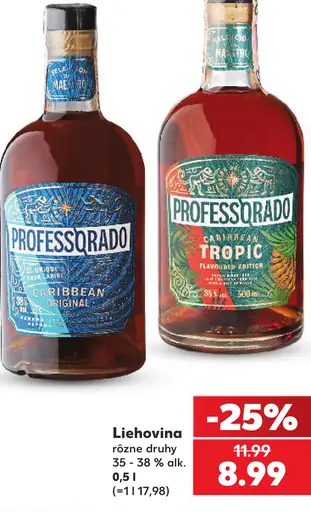 Professrado liehoviny, rôzne druhy, 35–38 % alkoholu