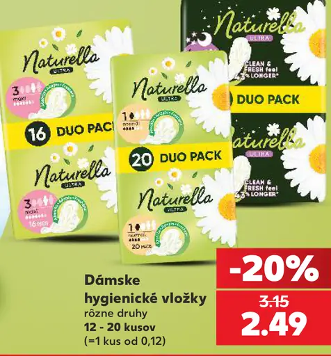 Naturella dámske hygienické vložky