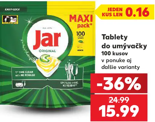 Jar tablety do umývačky, 100 kusov