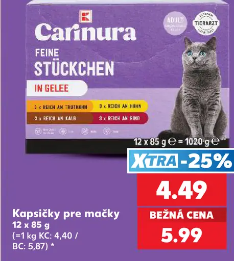 Carniura kapsičky pre mačky v želé – morčacie, kuracie, jahňacie a hovädzie