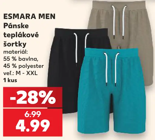 Esmara Men pánske teplákové šortky
