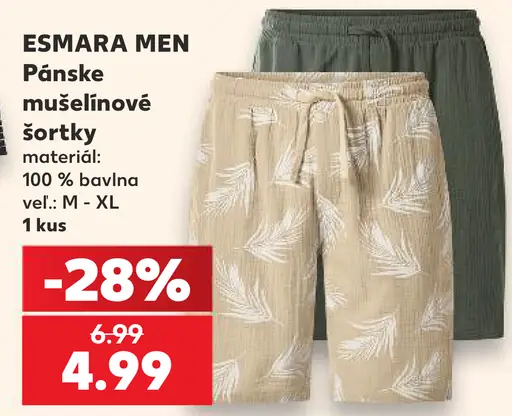 Esmara Men pánske mušľové šortky