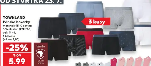 TOWNLAND pánske boxerky, veľkosť M–L