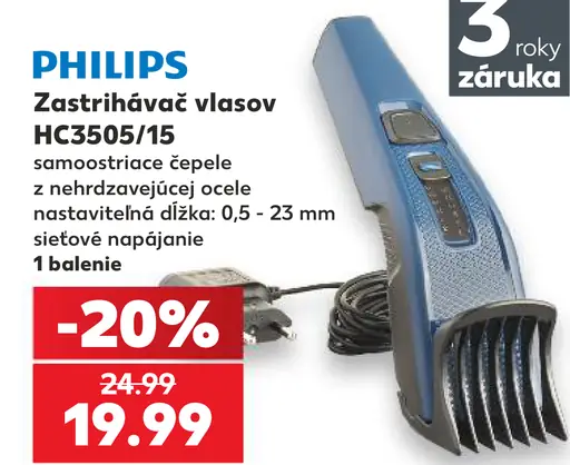 Philips Zastrihávač vlasov HC3505/15