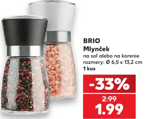 BRIO Mlynček na soľ alebo na korenie