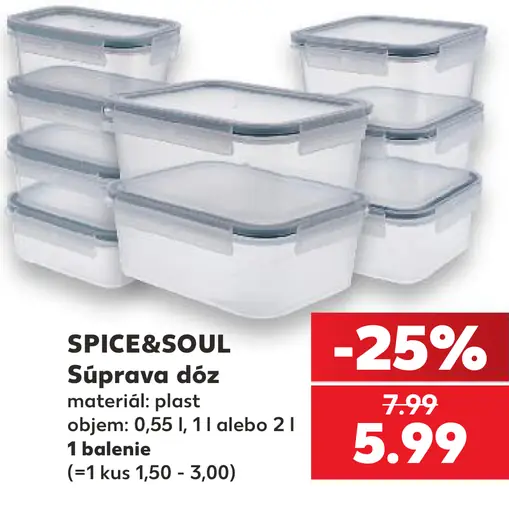 SPICE&SOUL súprava dóz plastová