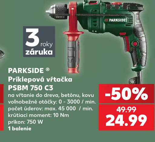 Príklepová vŕtačka PSBM 750 C3