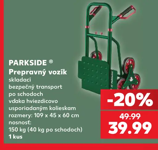 Prepravný vozík skladací