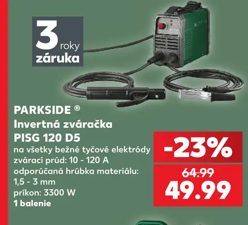 Invertorová zváračka PISG 120 D5