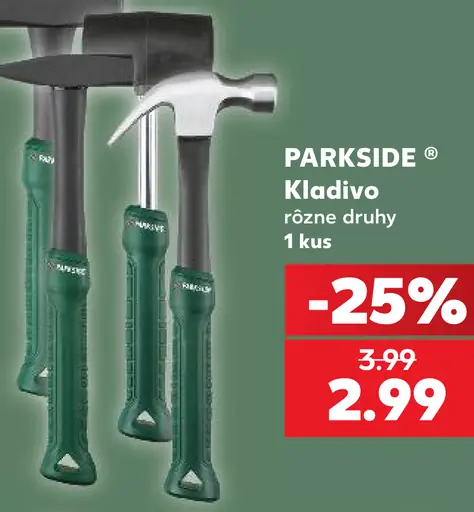 Parkside kladivo rôzne druhy